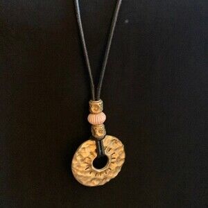 Vintage Express Leather pendant necklace